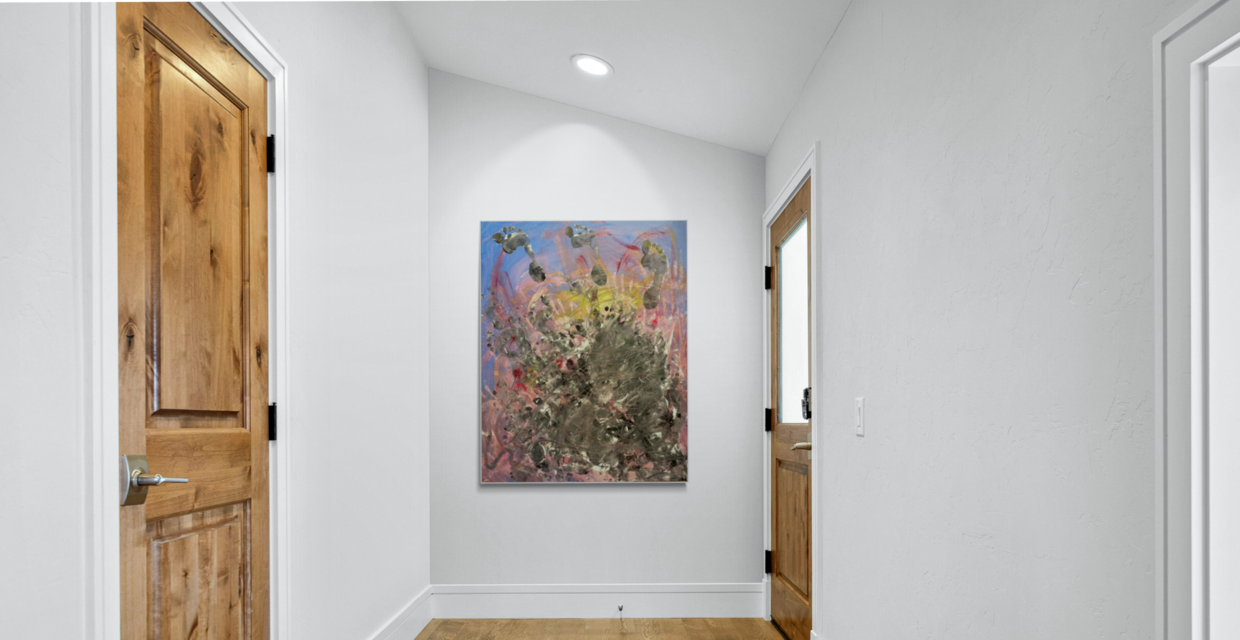 Artwork displayed in interior setting