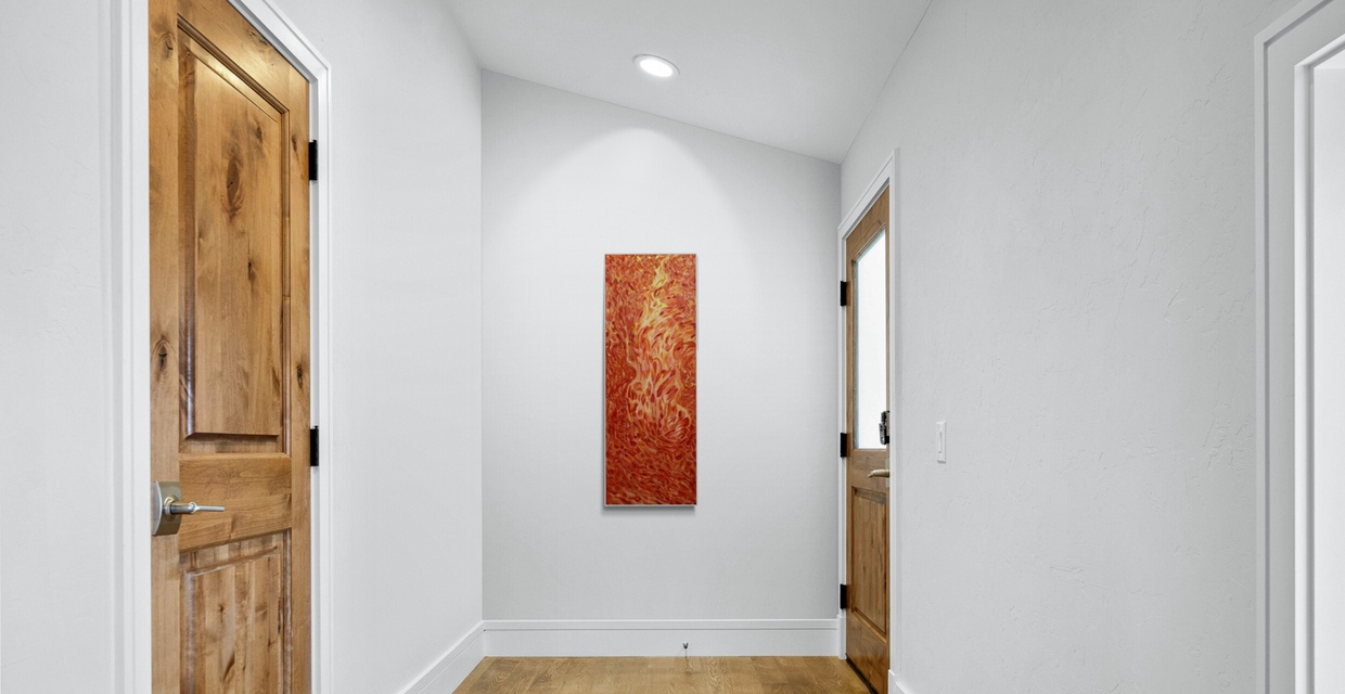 Artwork displayed in interior setting